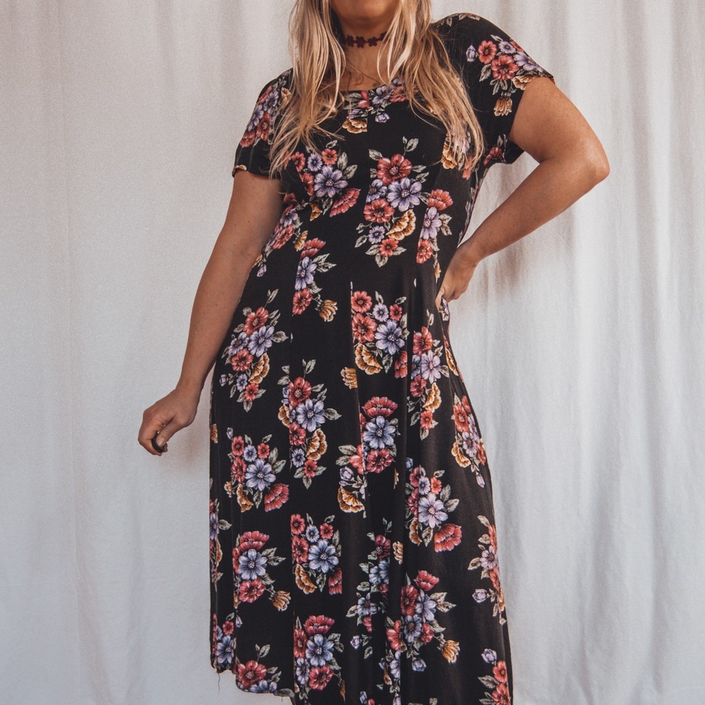 90s Floral Trio Dress